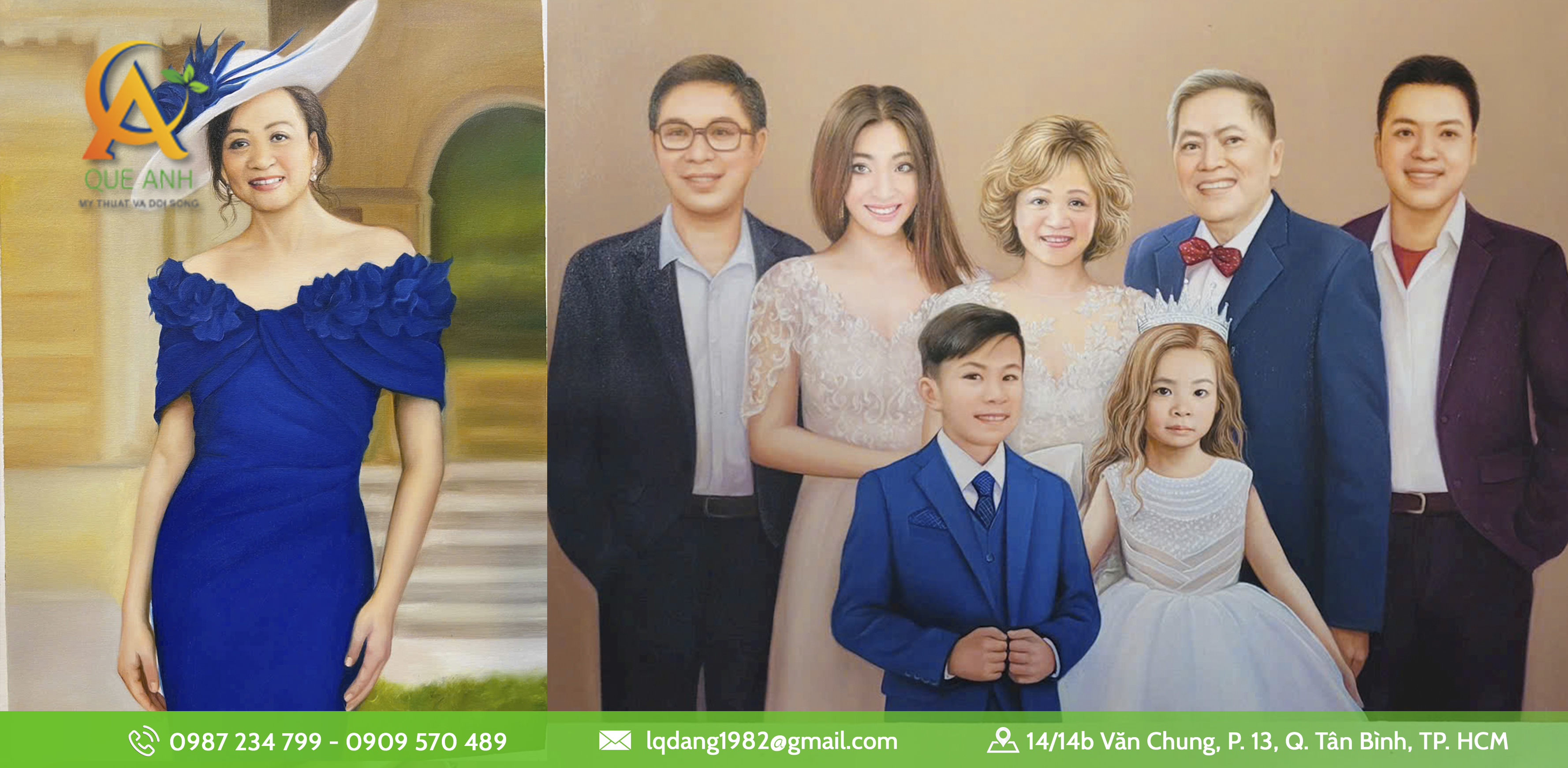 Dịch vụ vẽ chân dung Sơn dầu tại TP.HCM