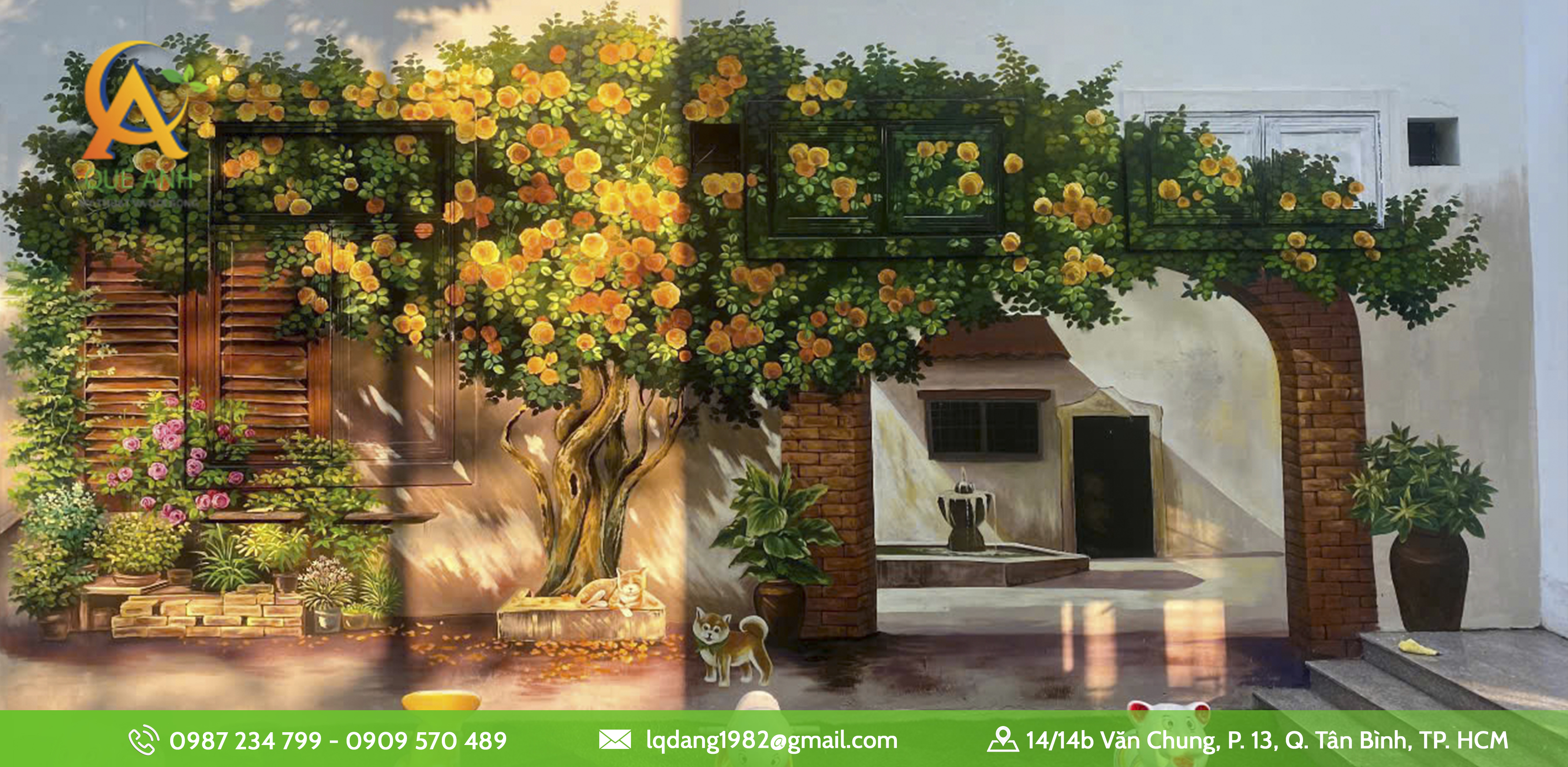 Dịch vụ vẽ tranh trang trí tường - cửa cuốn tại TP.HCM