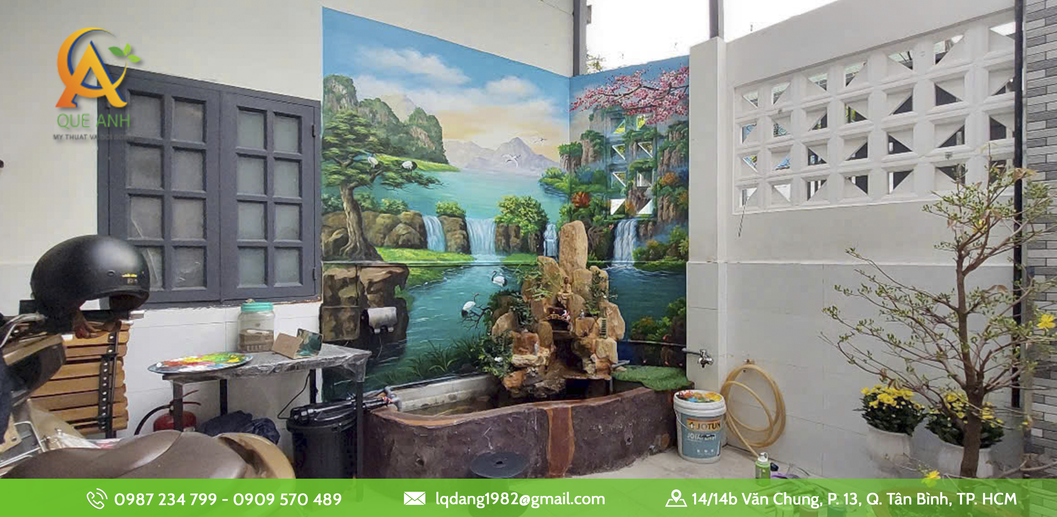 Dịch vụ vẽ tranh trang trí tường - cửa cuốn tại TP.HCM